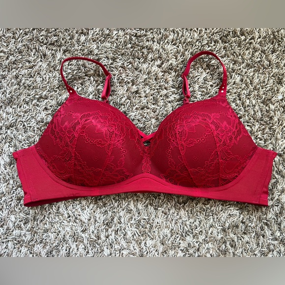 torrid Other - Torrid red lace padded wire free full coverage bra Women’s size 44C